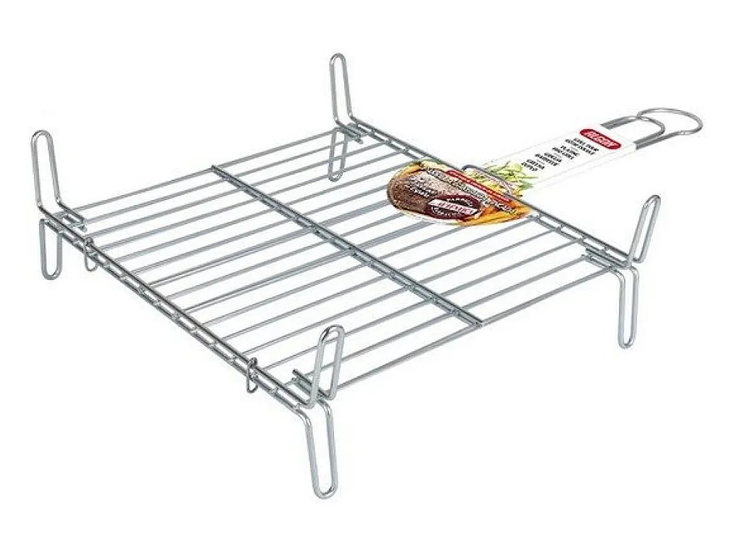 Parrilla Bbq Algon Doble Acero - Medida 25 x 30 cm