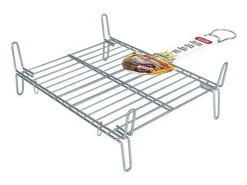 Parrilla Bbq Algon Doble Acero - Medida 25 x 30 cm