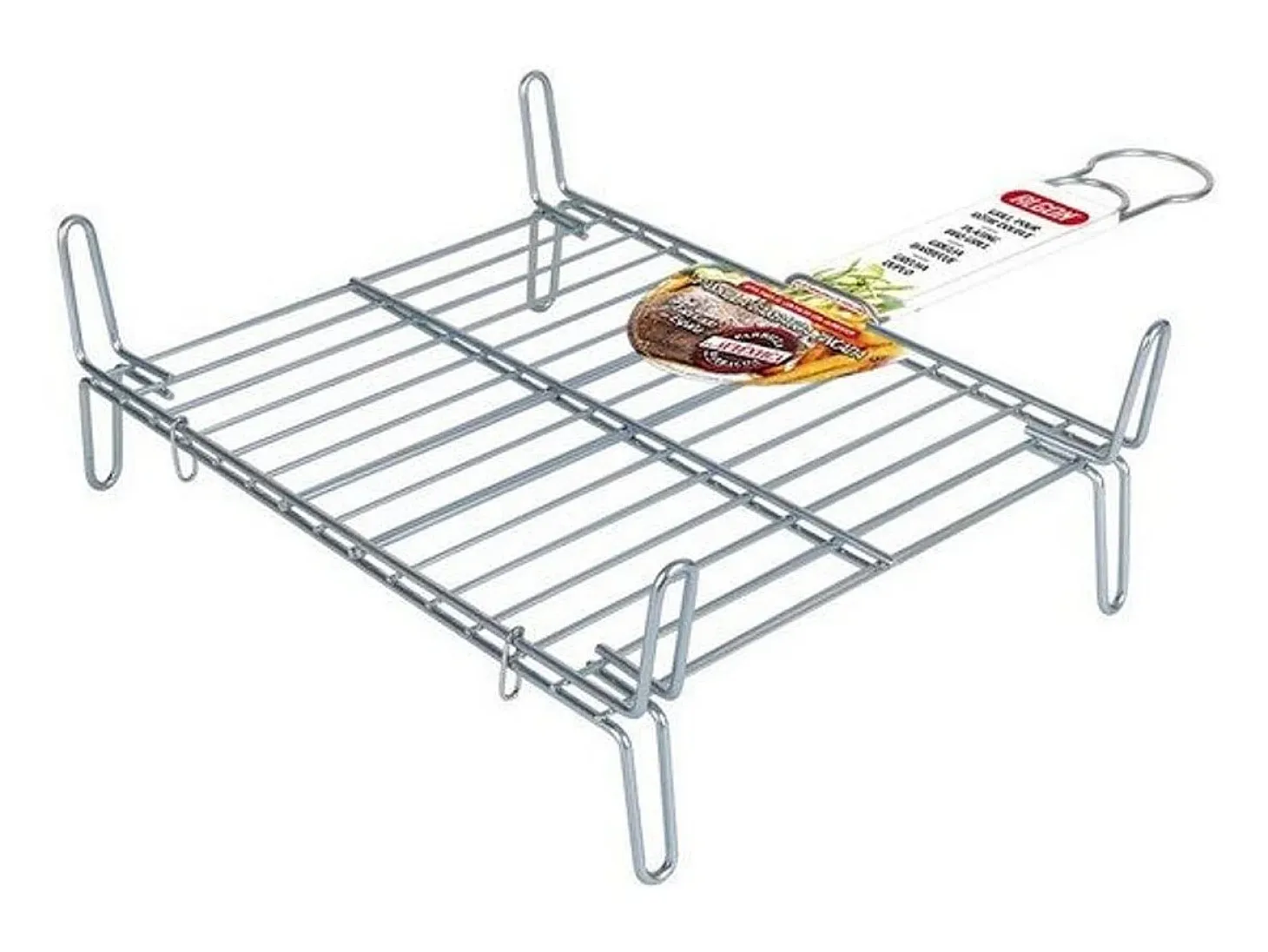 Parrilla Bbq Algon Doble Acero - Medida 25 x 30 cm