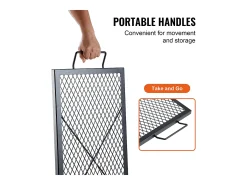 Parrilla de Cocina SucceBuy para Fogón Exterior X-Marks de 81CM, Parrilla de Cocina en Acero Robusto