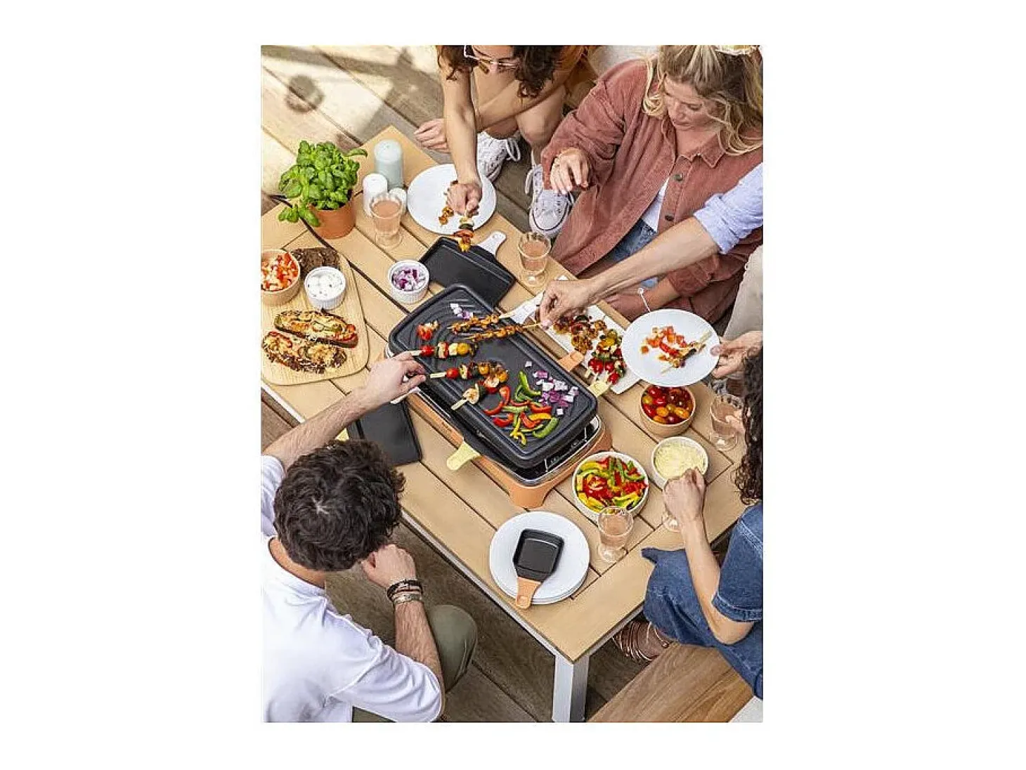 Parrilla de raclette TEFAL RE651JF0 para 8 personas 1450W - Multifunción, Grill, Plancha, Pizza Party, Brunch, Libro de recetas