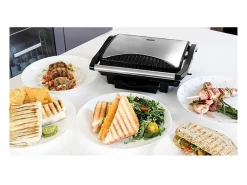 Parrilla eléctrica Cecotec Rock'n Grill 1000W negro/inox