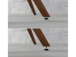 Pequena mesa de comedor redonda de 80 cm Jubi madera de fresno