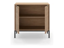 Pequeño buffet de 2 puertas y patas de metal Ariel - L80 cm