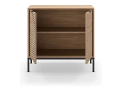 Pequeño buffet de 2 puertas y patas de metal Ariel - L80 cm