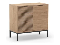 Pequeño buffet de 2 puertas y patas de metal Ariel - L80 cm