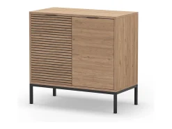 Pequeño buffet de 2 puertas y patas de metal Ariel - L80 cm