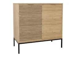 Pequeño buffet de 2 puertas y patas de metal Ariel - L80 cm
