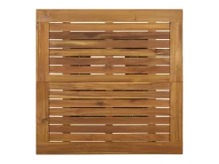 Pia Mesa alta ratán sintético y madera de acacia gris 80x80x110 cm