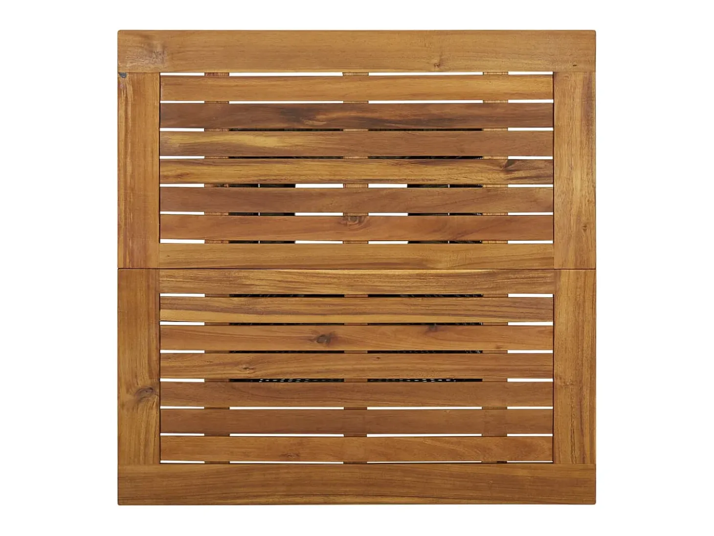 Pia Mesa alta ratán sintético y madera de acacia gris 80x80x110 cm