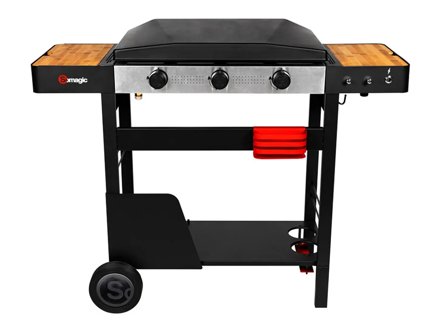 Plancha de asar a gas SAN SEBASTIAN 3 quemadores 6,45kW - SOMAGIC