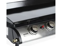 Plancha de gas 4 quemadores de acero inoxidable con utensilios, 10kw