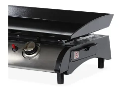 Plancha de gas 4 quemadores de acero inoxidable con utensilios, 10kw