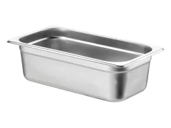 Plato Plano SucceBuy Lote de 6 Cacerolas de Hotel de Tamaño 1/3, Cacerola Profunda en Acero Inoxidable de 10.2CM para Mesa de Vapor