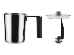 PLISSÉ, Espumador de Leche Eléctrico Negro, Alessi