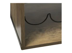 Portabotellas cuadrado de madera de estilo industrial 31x31 cm