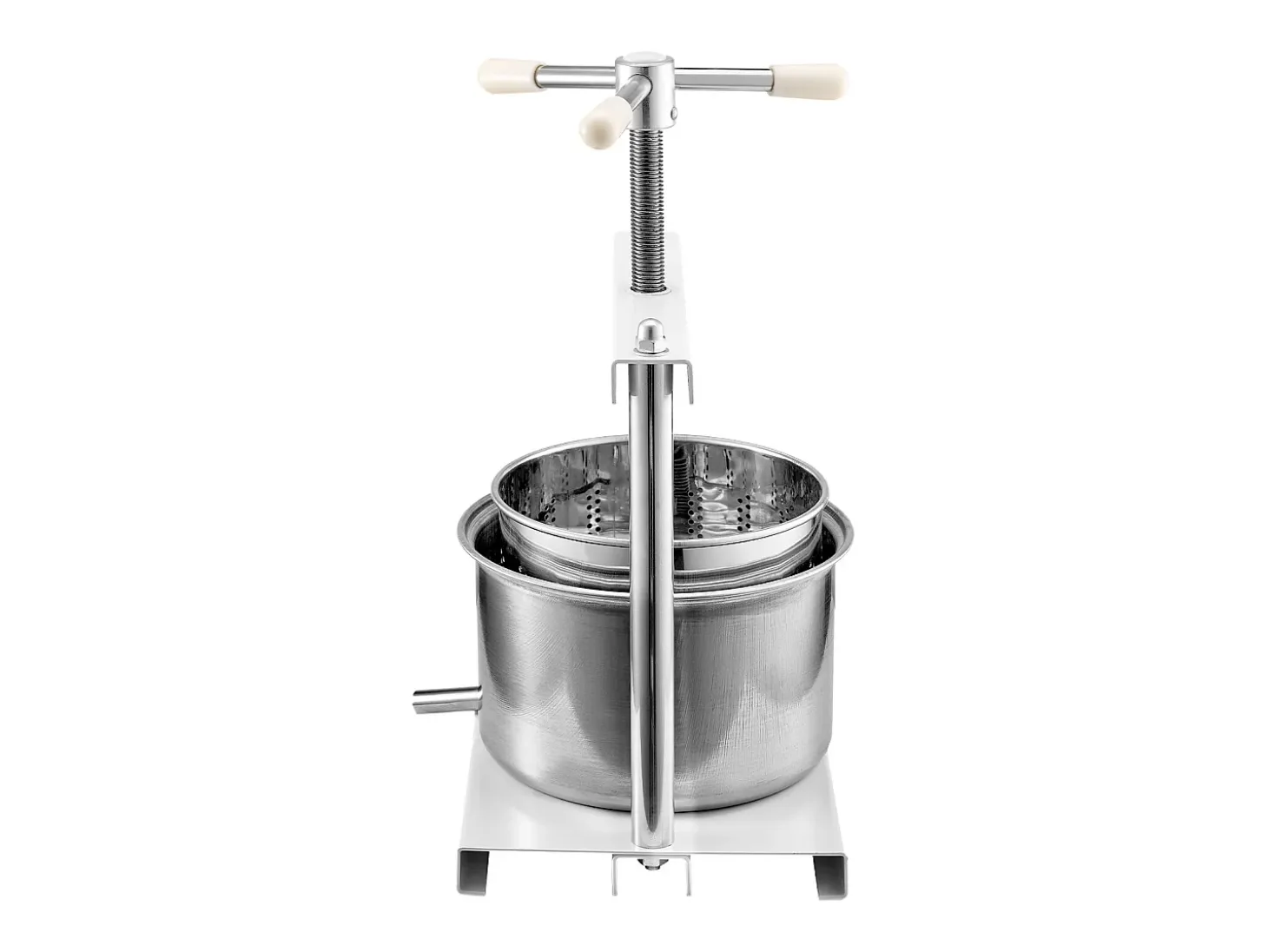 Prensa Manual para Vinificación en Casa SucceBuy, 5 L, Acero Inoxidable, Extractor de Zumo para Sidra, Manzana, Uva, Miel