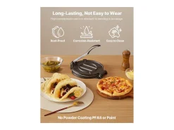Prensa para Tortillas SucceBuy de Hierro Fundido de Alta Resistencia, 20 cm, con Asa y 100 Papeles de Pergamino, para Tortillas