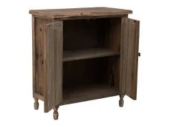 Recibidor de madera con 2 puertas marrón