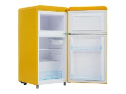 Refrigerador de doble puerta con ajustes y ruedas - 72L - 120kWh/año - Nivel de ruido bajo de 39 dB - Clase E - 45x44x91cm