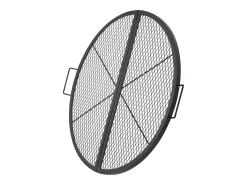 Rejilla de Hogar SucceBuy Redonda Plegable de 91cm, Acero Robusto X-Marks, Utensilios de Cocina de Camping Portátiles para Fiestas al Aire Libre, Negro