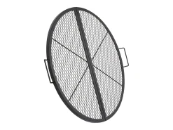 Rejilla de Hogar SucceBuy Redonda Plegable de 91cm, Acero Robusto X-Marks, Utensilios de Cocina de Camping Portátiles para Fiestas al Aire Libre, Negro