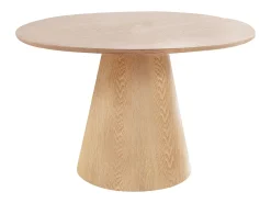 Ronde eettafel BOLTON Ø120 cm – Natuurlijke elegantie en gebruiksvriendelijk formaat-Color Marrón