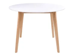 Ronde tafel VOJENS – Scandinavische elegantie en alledaagse gezelligheid-Color Blanco
