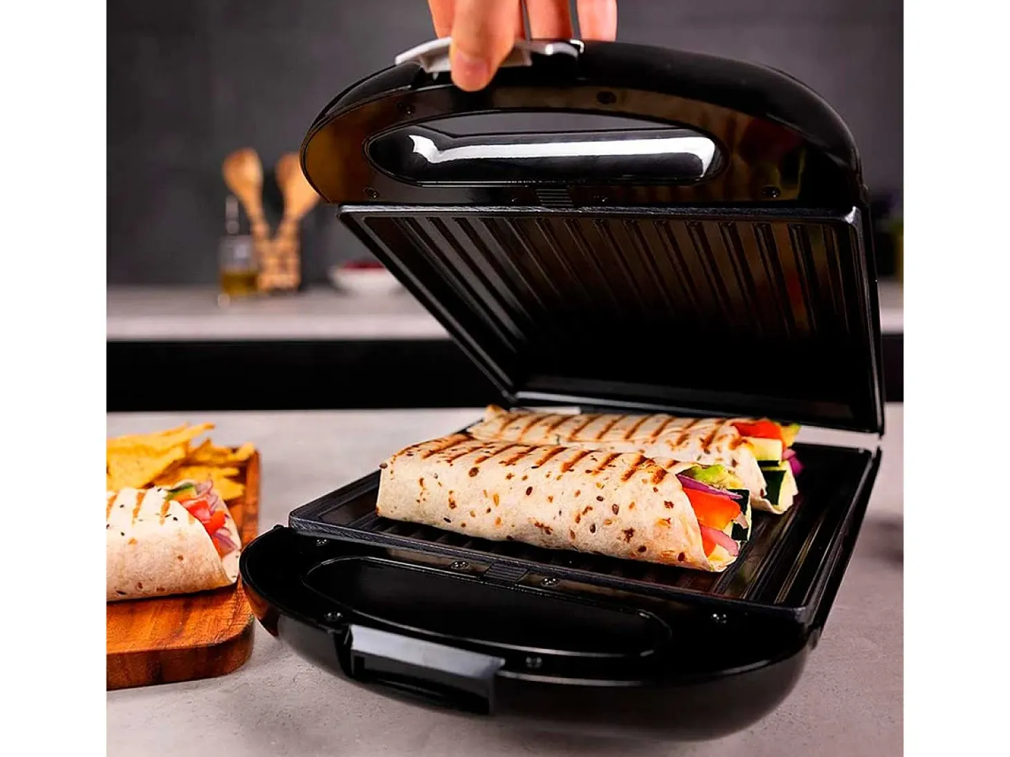Sandwichera Cecotec Rock´nToast Family 3in1 1500W 3 placas intercambiables negro