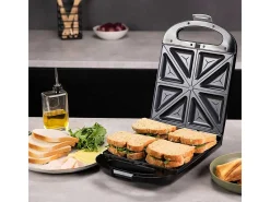 Sandwichera Cecotec Rock´nToast Family 3in1 1500W 3 placas intercambiables negro