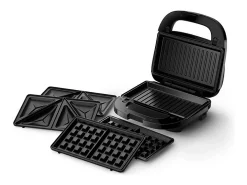 Sandwichera Philips HD2350/80 750W 3 placas desmontables negro