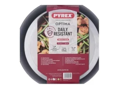 Sartén honda Óptima + Pyrex aluminio forjado negro Ø28 cm
