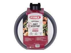 Sartén honda Óptima + Pyrex aluminio forjado negro Ø24 cm