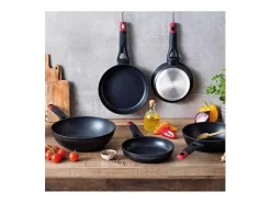 Sartén Óptima+ Pyrex aluminio forjado negro/rojo Ø28 cm