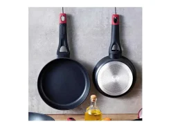 Sartén Óptima+ Pyrex aluminio forjado negro/rojo Ø28 cm