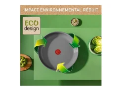 Sartén Tefal Ingenio Renew 28 cm, cerámica antiadherente, inducción, mango desmontable, fabricada en Francia