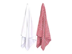 Set de 2 paños de cocina de algodón 50x70 cm VICHY, por Soleil d'Ocre