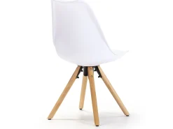 Set de 2 sillas Comedor Jeff Estilo nórdico Blanco, 54 x 49 x 84 cm