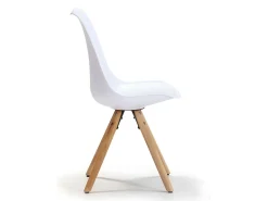 Set de 2 sillas Comedor Jeff Estilo nórdico Blanco, 54 x 49 x 84 cm