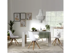 Set de 2 sillas Comedor Jeff Estilo nórdico Blanco, 54 x 49 x 84 cm
