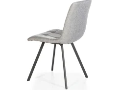 Set de 2 sillas Comedor Mila tapizadas en tela Gris claro, 58 x 45 x 86 cm