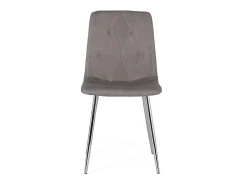 Set de 4 sillas con respaldo y el asiento acolchados color gris