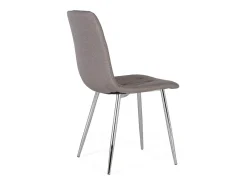 Set de 4 sillas con respaldo y el asiento acolchados color gris