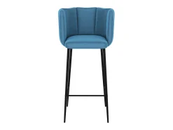 Set de 2 sillas de bar de terciopelo azul 75 cm - Rosy