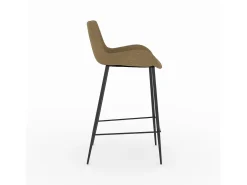 Set de 2 sillas de bar de tela amarilla 65cm - Pirata