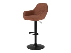 Set de 2 sillas de bar efecto lana rojo ladrillo 63/83 cm - Adam