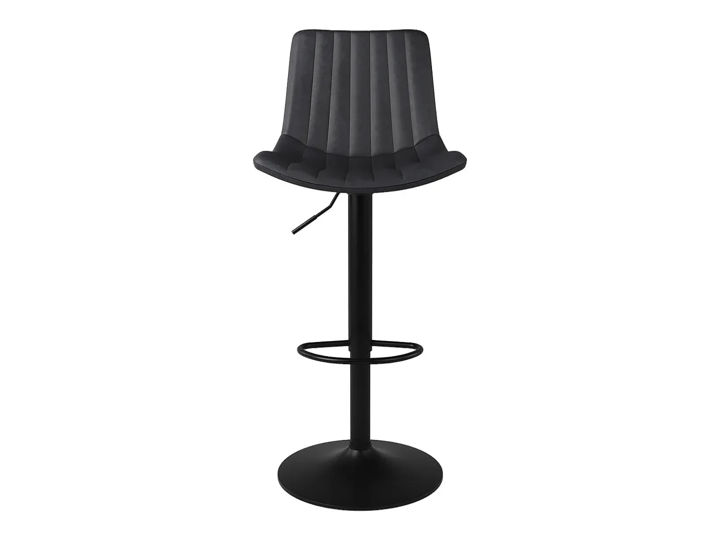 Set de 2 sillas de bar en cuero sintético gris oscuro 62,5/83 cm - Killi
