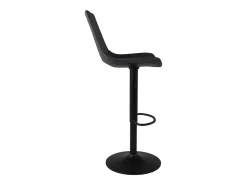 Set de 2 sillas de bar en cuero sintético gris oscuro 62,5/83 cm - Killi