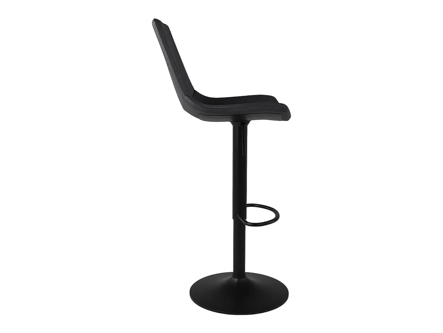 Set de 2 sillas de bar en cuero sintético gris oscuro 62,5/83 cm - Killi