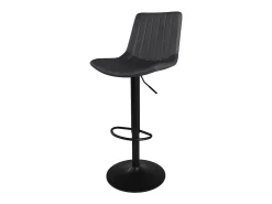 Set de 2 sillas de bar en cuero sintético gris oscuro 62,5/83 cm - Killi